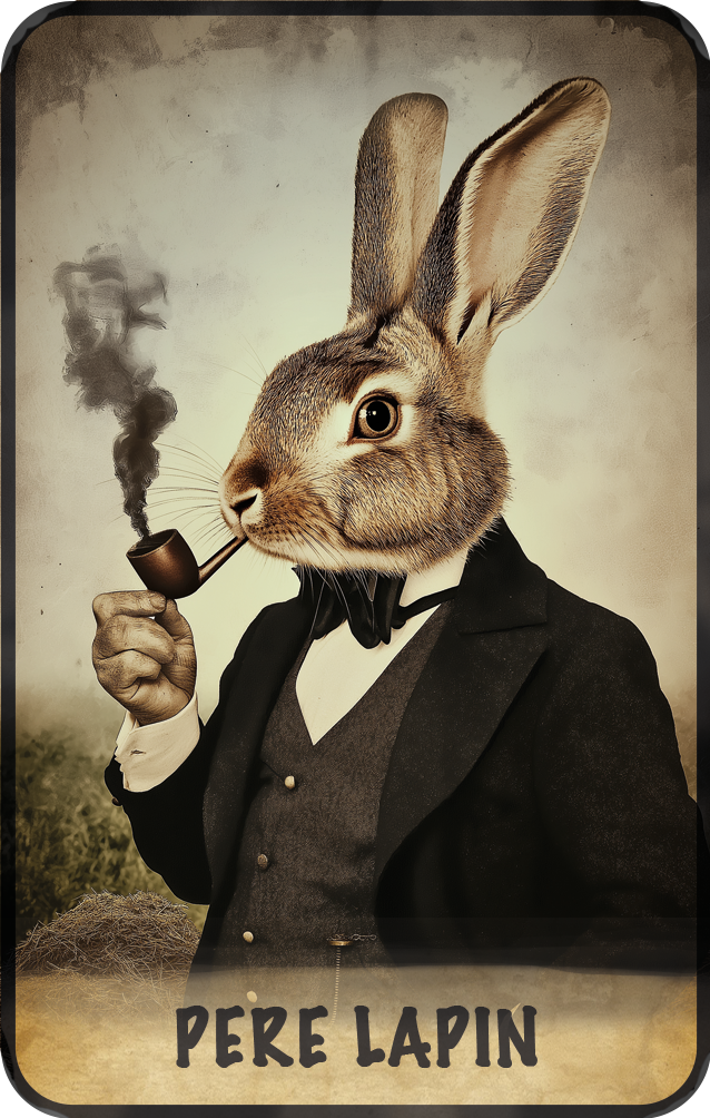 carte-avec-visuel-genere-par-intelligence-artificielle-représentant-un-lapin-avec-un-costume-fumant-la-pipe